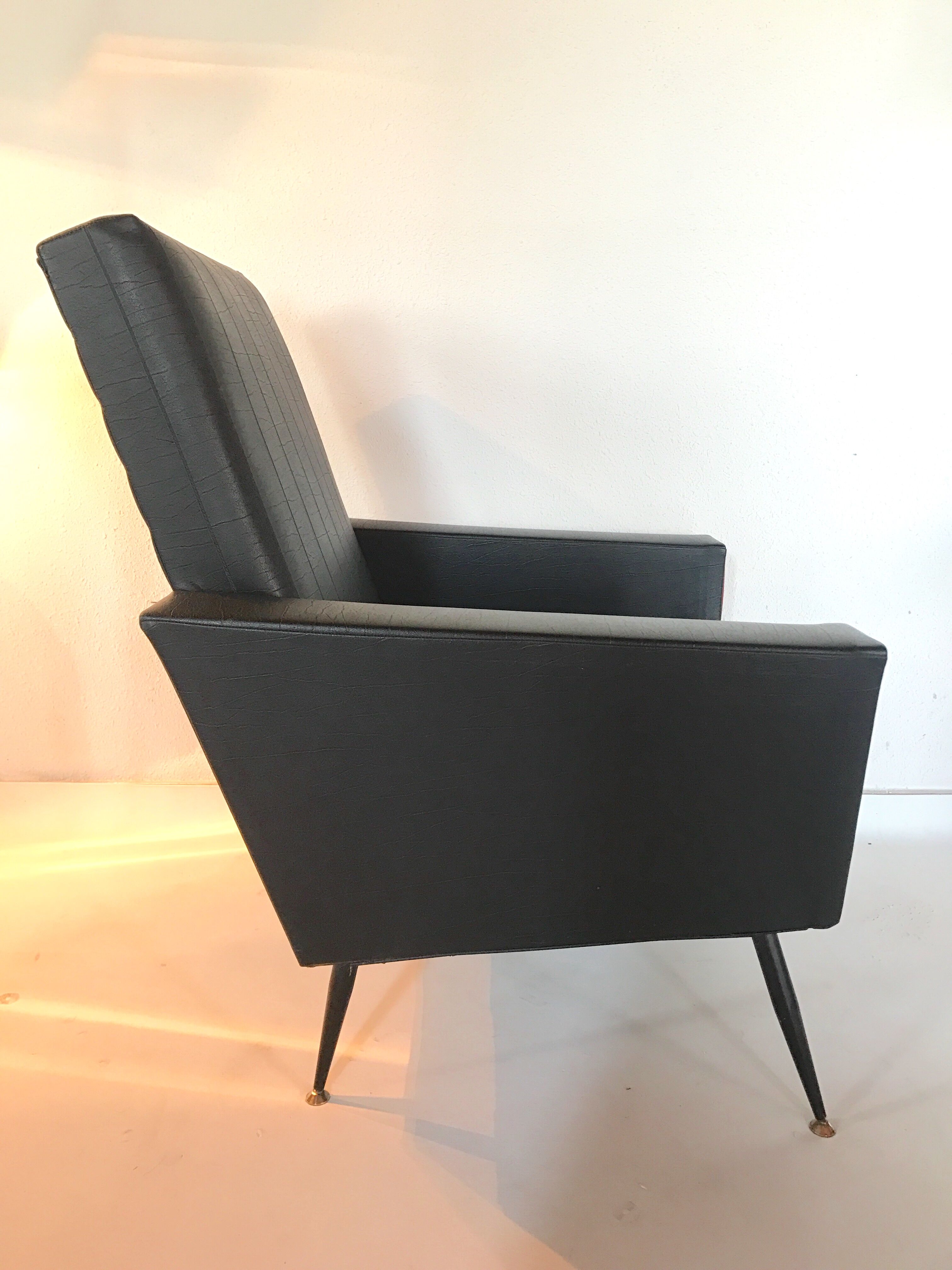 Leatherette armchair 50s 60s