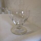 12 engraved fine glass aperitif / liqueur glasses