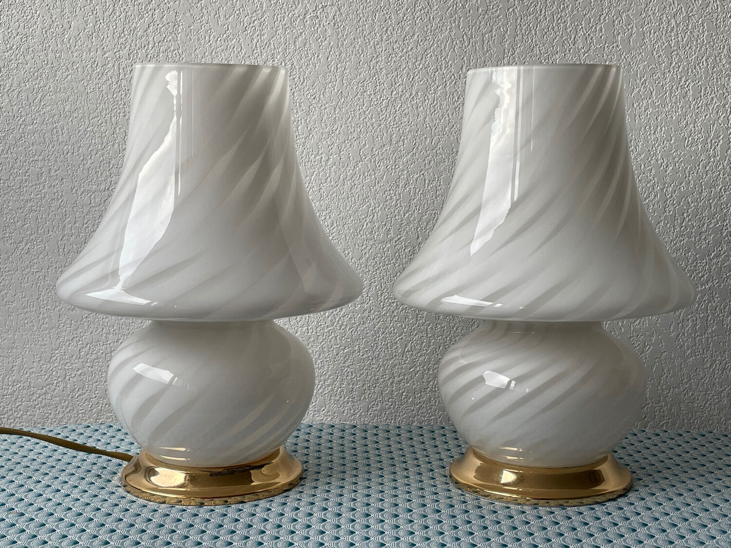 Paire de lampes champignon Murano