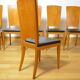 6 Vintage Light Oak Chairs, France 1960