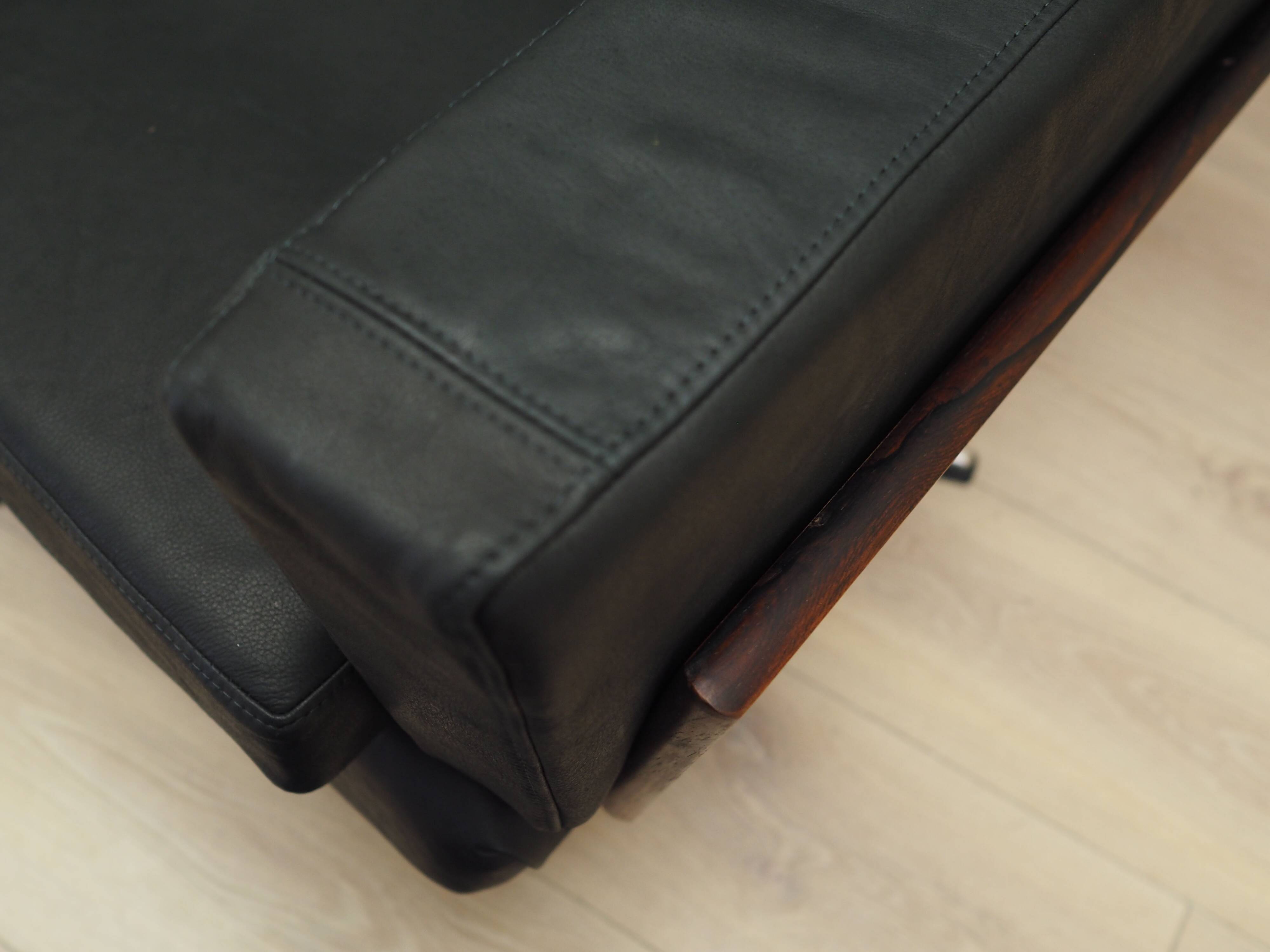 Office leather armchair, Danish design, 1970s, production: Denmark