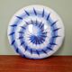 Ceiling light/wall sconce in blue and white Murano glass, 1970.