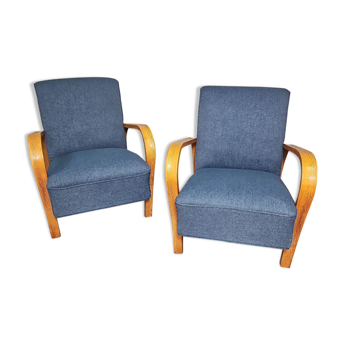 Pair of armchairs designed by K. Koželka & Antonín Kropáček for  Interier Praha Czechoslovakia 1950.