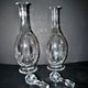 Saint-louis set of 2 antique lasalle cut crystal carafes 1930