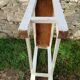 Table d'appoint, console en bois blanc patiné