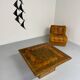 Table basse bois marqueterie design scandinave rolf middel et lindum