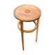 Art Deco Wooden Pedestal Table Carved with Star / Antique Side Table 1930