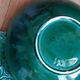 Plates in gien earthen earthenware slurry
