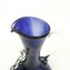 Mid-century modern jug, cobalt double-layered glass, designed by K. Gorski, Poland, 1970s