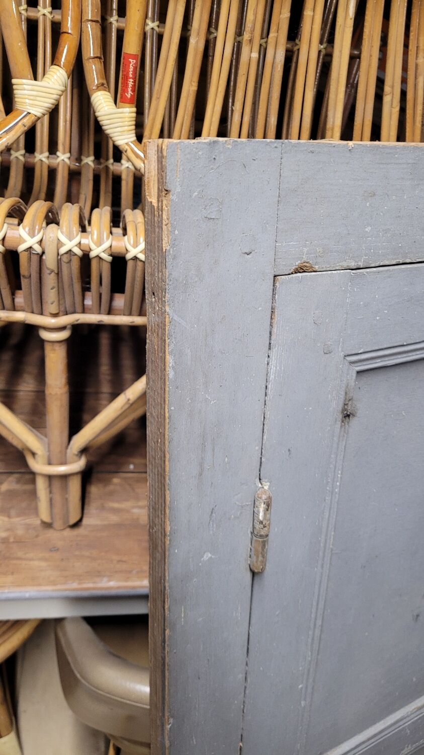 Double cupboard door front in old painted fir
