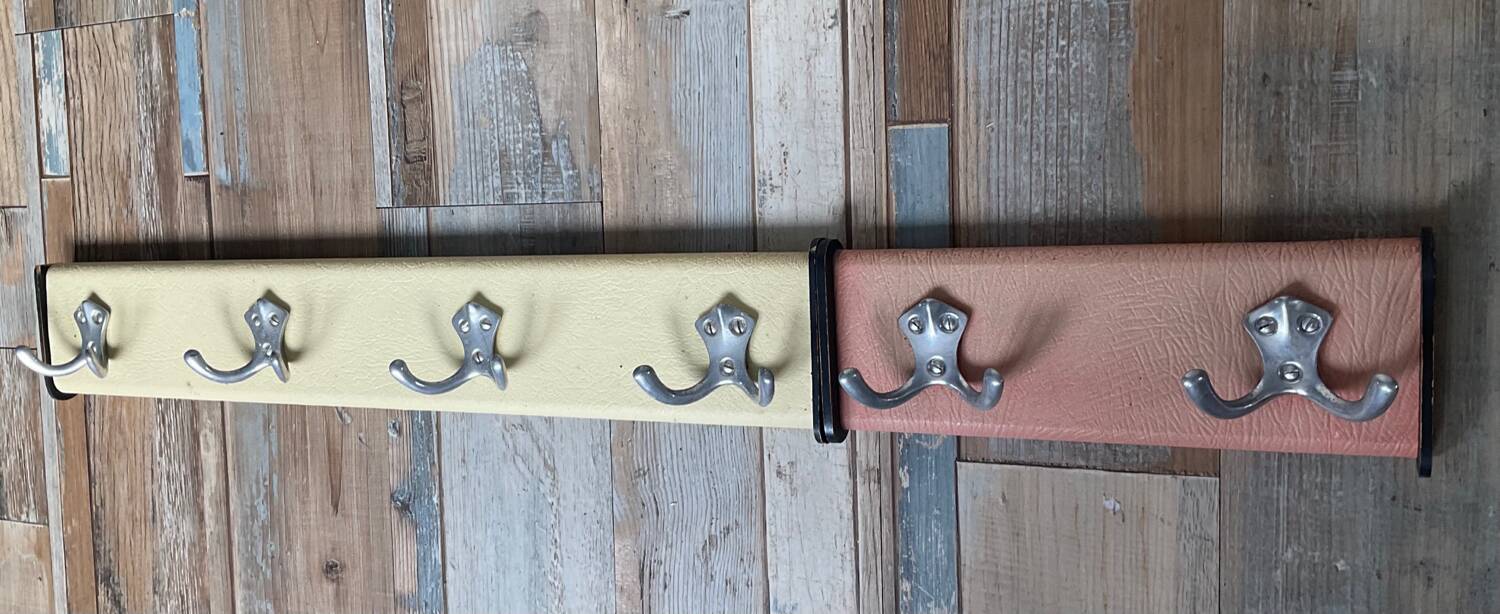 Duo of vintage coat racks from the 50s