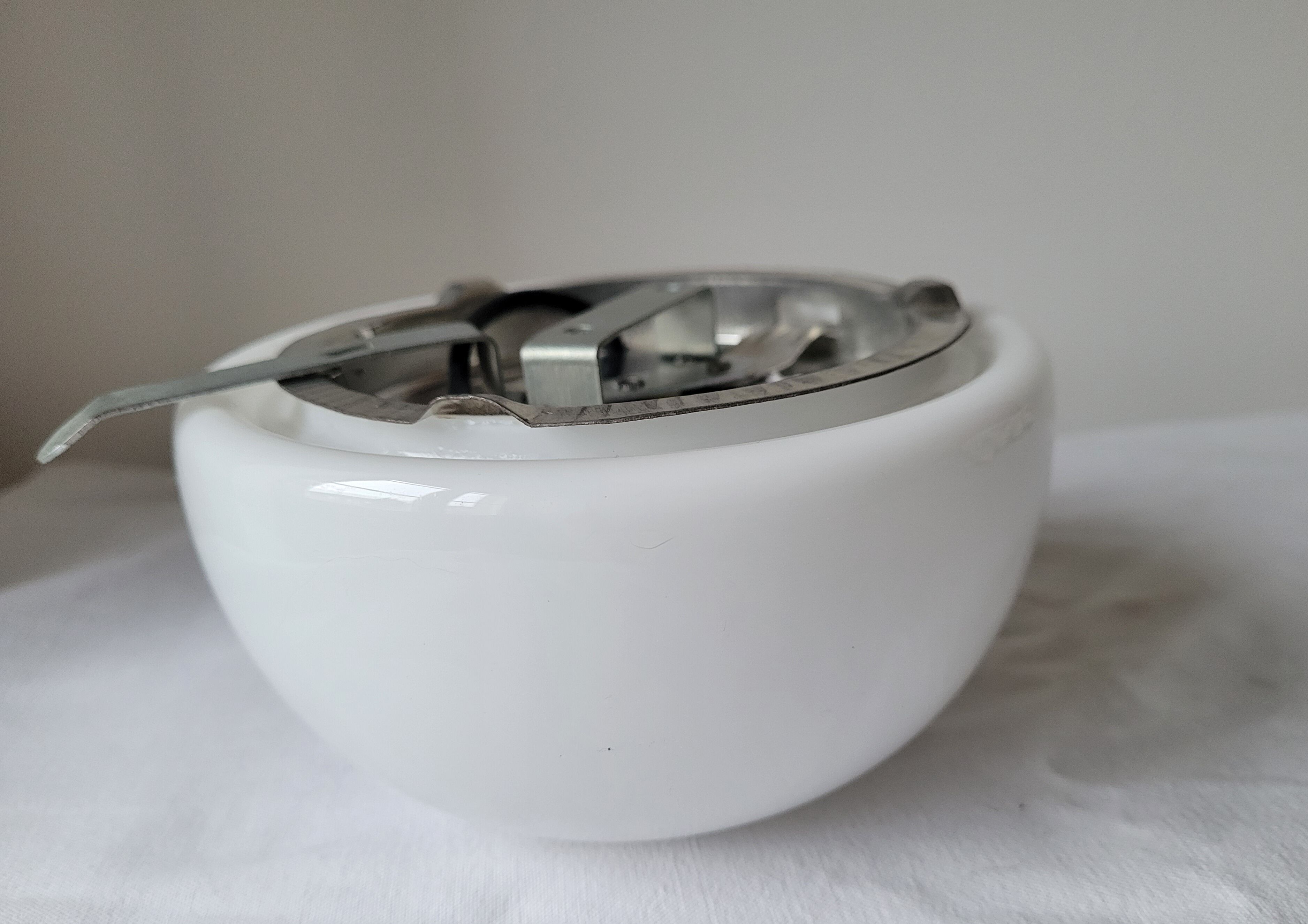 Half-globe opaline ceiling lamp