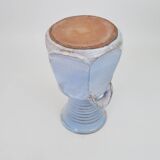 Sky blue glazed ceramic vase
