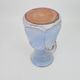 Vase en céramique émaillé bleu ciel