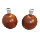 Wooden ball lamp base made in Italy