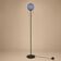 Italian design floor lamp with blue Murano glass, 1990s