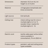 ŠTEFKA - Yugochic vintage lamp from upcycled glass for bedroom