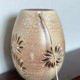Openwork stoneware lamp, 1970.