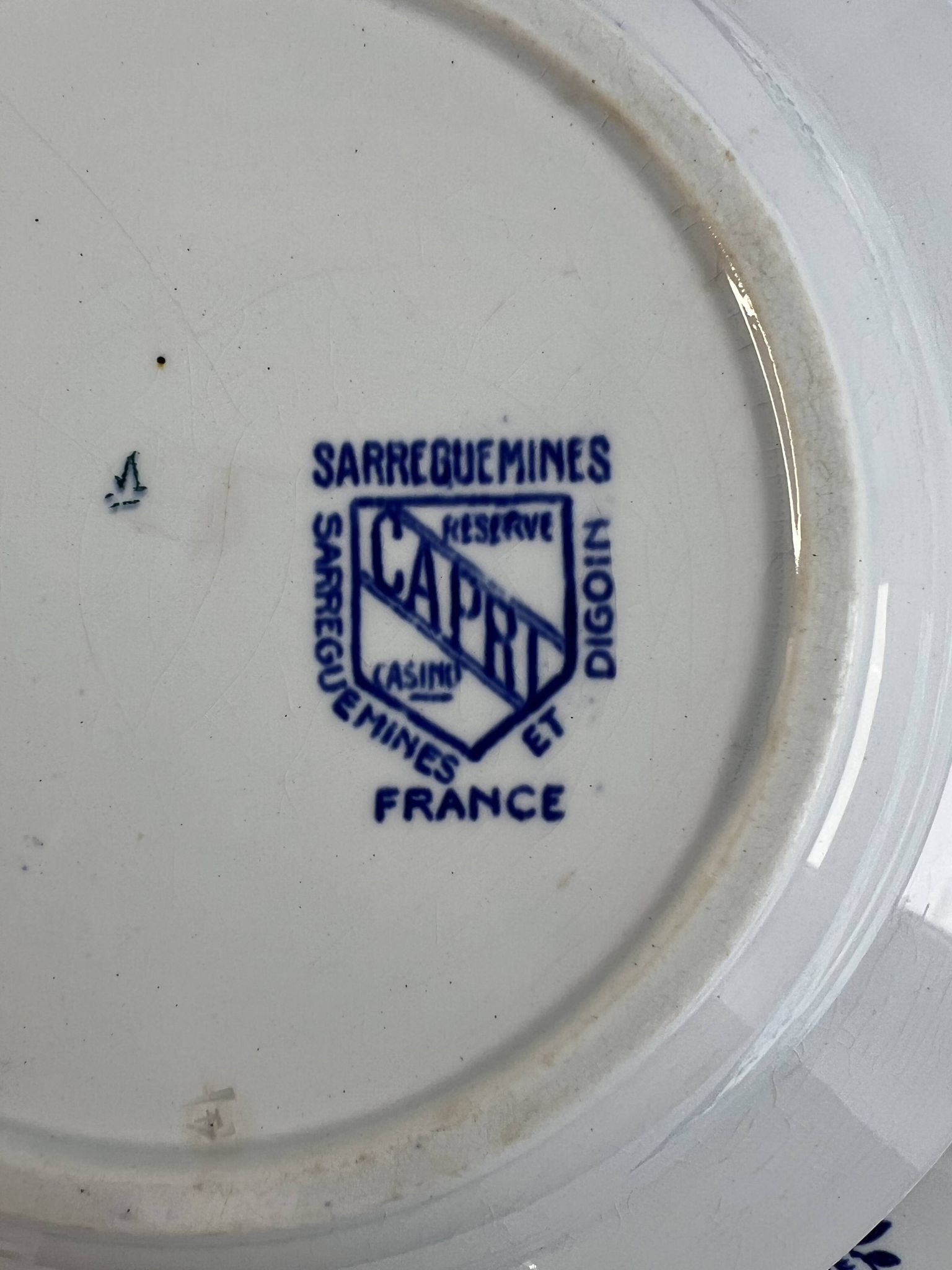 Set of 3 deep plates Sarreguemines Capri Casino