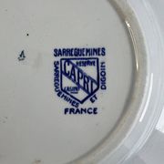 Set of 3 deep plates Sarreguemines Capri Casino