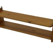 Vintage wooden wall shelve rack in pinewood minimalist design