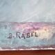 Painting oil on canvas bouquet of flowers signed b. rabel