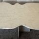 Beige travertine coffee table