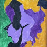 Serge reggiani, acrylic on canvas "la rouille ii" signed (1922 - 2004)