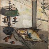 Still Life with Fish, Ginette Rapp (1928 - 1998)