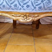 Pair of "Bergère" Armchairs in Gilded Wood in Louis XV Style