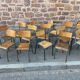 Suite de 15 chaises dépareillées industrielle école vintage