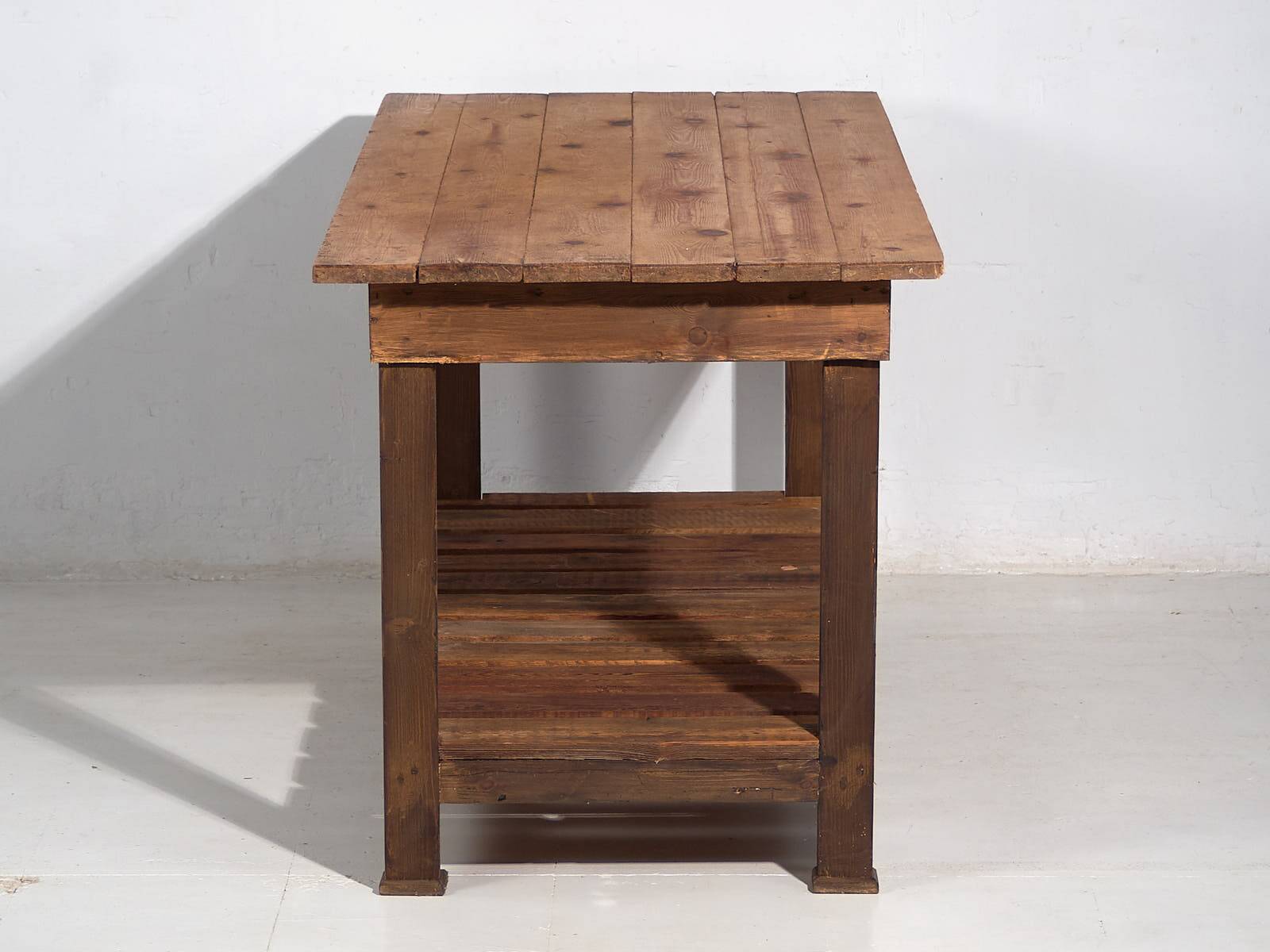 Antique solid wood kitchen island (c.1920) #5