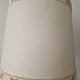 Lampe vintage en céramique orange fleurie