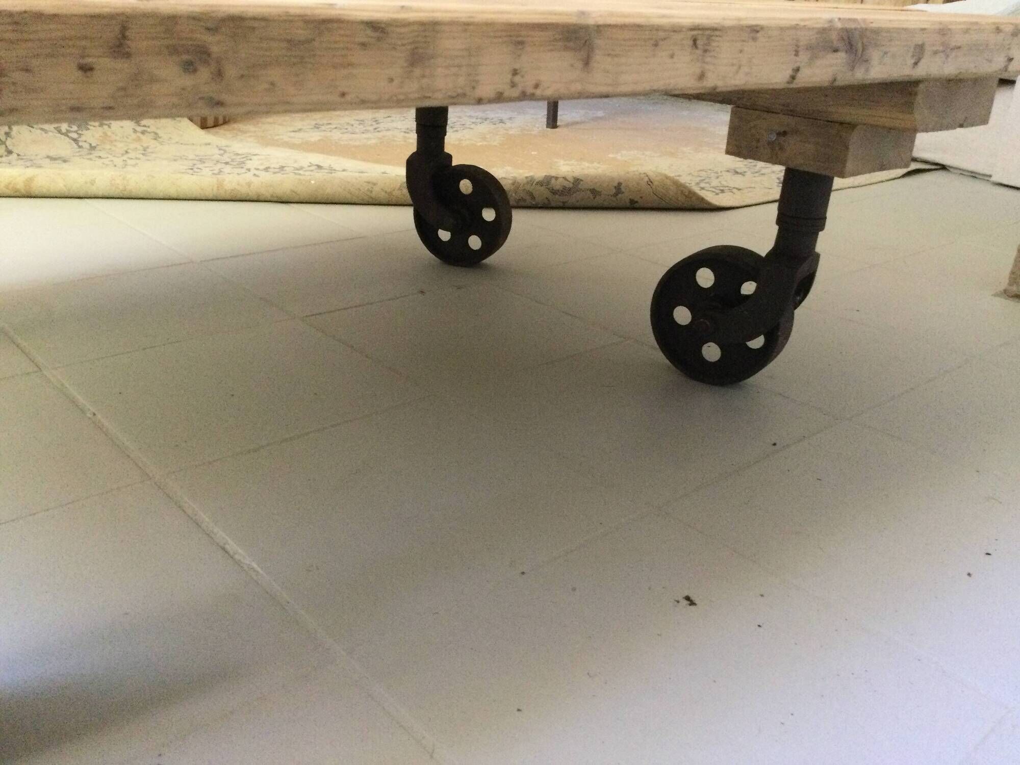 Coffee table on wheels