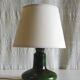 Green glazed ceramic table lamp base in Scandinavian style.