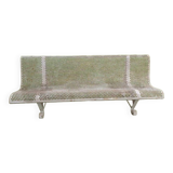 White metal garden or park bench