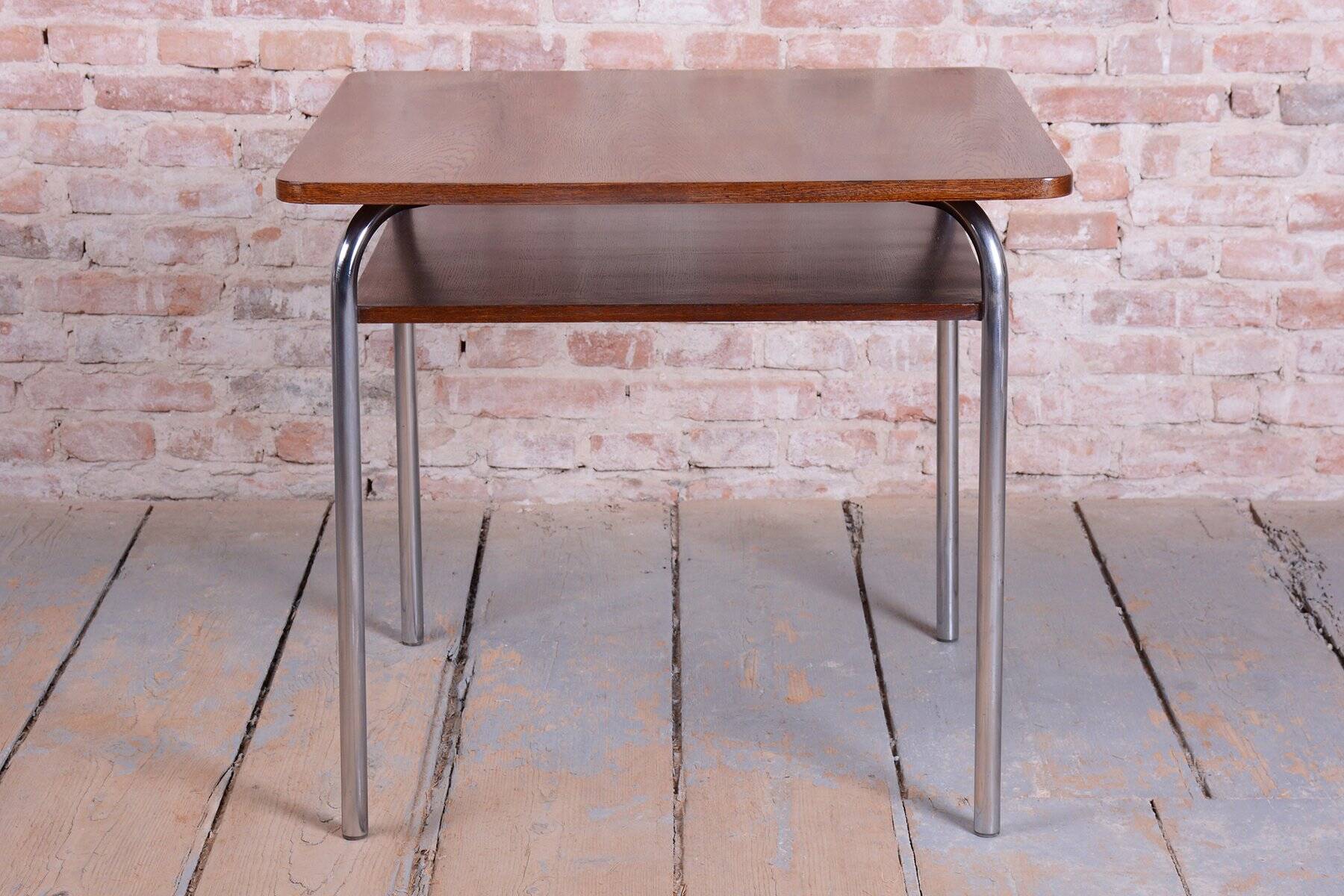 Bauhaus Table in Oak by Vichr a Spol, 1940s