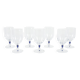 The set of Venise Saphir glasses, French design, 1970s, manufactured by Cri