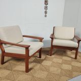 Pair of teak chairs Juul Kristensen for Glostrup Denmark 1960s