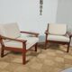 Pair of teak chairs Juul Kristensen for Glostrup Denmark 1960s