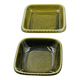 Lot 2 plats carrés en grès Deco Hälsingborg K.J. Svensson
