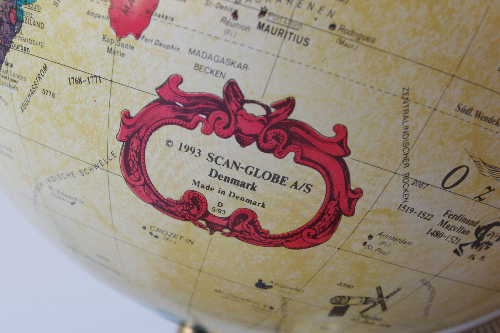 Vintage danish globe, 1970s