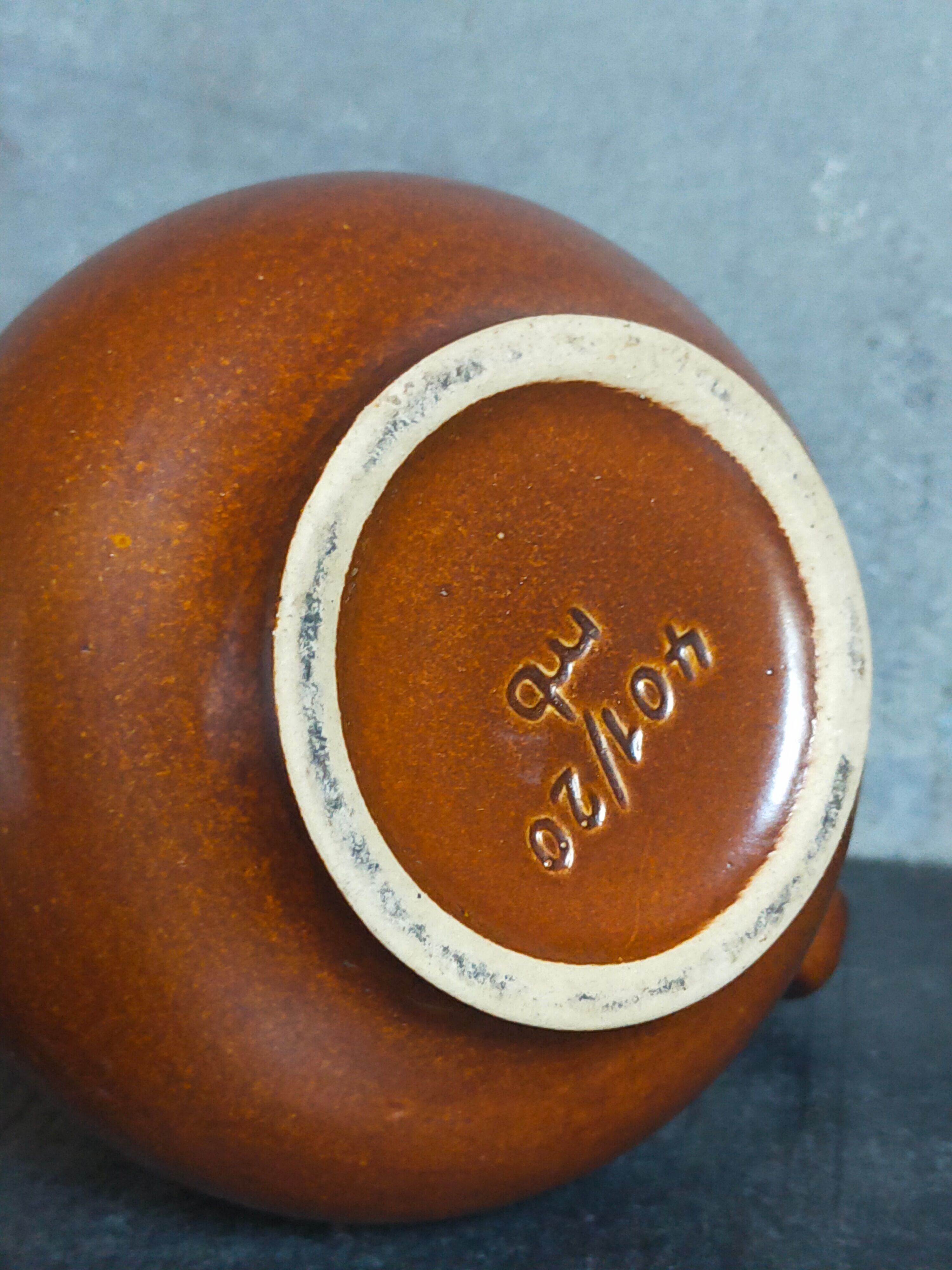 Vintage ceramic handle vase