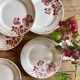 Lot de 6 assiettes plates vintage, modèle Gilbert de Moulin des Loups