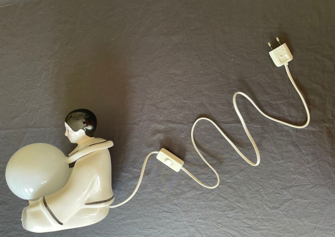 Ceramic lamp Pierrot