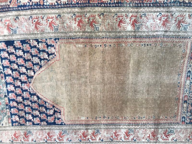 Former carpet Turkish Panderma finely done hand 120 X 177 CM