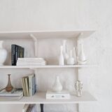 Group of 6 white and grey Midcentury Modern vessels Rörstrand Sweden 1950