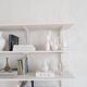 Group of 6 white and grey Midcentury Modern vessels Rörstrand Sweden 1950