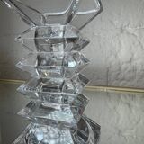 Bohemian crystal vase candlestick from the 1970s