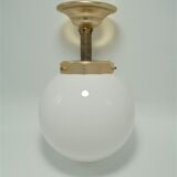 Opaline globe ceiling lamp